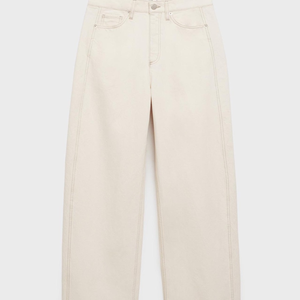 mango ecru balloon jeans